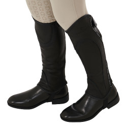 Kinder-Mini-Chaps aus weichem Leder mit elastischem Band Equestro