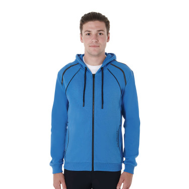 Baumwoll-Kapuzen-Sweatshirt mit Reißverschluss für Herren Equestro Baumwoll-Kapuzen-Sweatshirt mit Reißverschluss für Herren Equestro