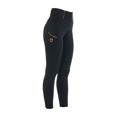 Damen-Reitleggings mit Vollbesatz Classic Equestro Schwarz