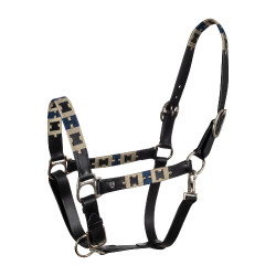 Lederhalfter mit geometrischem Polo-Muster Equestro