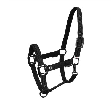 Nylonhalfter mit Führstrick Elegance Equestro Schwarz