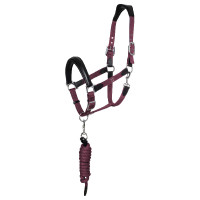 Ergonomisches Halfter mit Ledereinsätzen Lani Equestro Schwarz / Bordeaux Ergonomisches Halfter mit Ledereinsätzen Lani Equestro Schwarz / Bordeaux