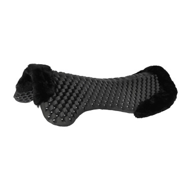 Acavallo Piuma Gel Lammfell Sattelpad Eco-Wolle Schwarz