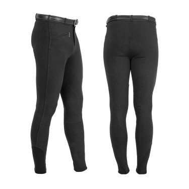 Herrenhose Urano aus Stretch-Baumwolle Equestro Schwarz