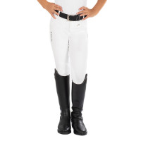 Kinderreithose Kasumi aus Stretchmaterial Equestro Weiß Weiß Kinderreithose Kasumi aus Stretchmaterial Equestro Weiß Weiß