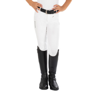 Kinderreithose Kasumi aus Stretchmaterial Equestro Weiß Wei&amp;amp;amp;amp;amp;szlig;