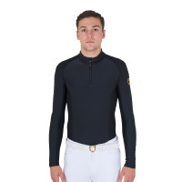 Trainingspolo eng anliegend langarm Herren Equestro Schwarz Trainingspolo eng anliegend langarm Herren Equestro Schwarz