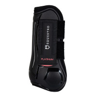 Guêtres anatomiques avec double fermeture velcro Platinum Equestro Noir