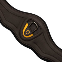Anatomischer Ledergurt mit geprägtem und gepolstertem Neopren Equestro Dunkelbraun