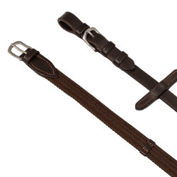 Thiedemann-Zügel aus italienischem Leder und röhrenförmigem Nylon Acavallo Dunkelbraun Thiedemann-Zügel aus italienischem Leder und röhrenförmigem Nylon Acavallo Dunkelbraun