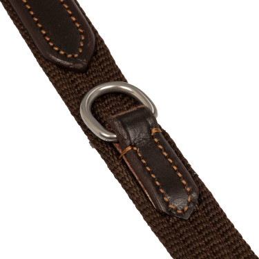 Thiedemann-Zügel aus italienischem Leder und röhrenförmigem Nylon Acavallo Dunkelbraun Thiedemann-Zügel aus italienischem Leder und röhrenförmigem Nylon Acavallo Dunkelbraun