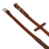 Leder- und Gummizügel Kris 5/8" Acavallo Cognac Braun
