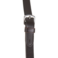 Doppelte Dressurzügel aus Leder Equestro Schwarz