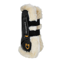 TPU-Gamaschen mit synthetischem Lammfell Ruby Equestro Schwarz TPU-Gamaschen mit synthetischem Lammfell Ruby Equestro Schwarz