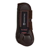 Anatomische Gamaschen mit doppeltem Klettverschluss Platinum Equestro Braun