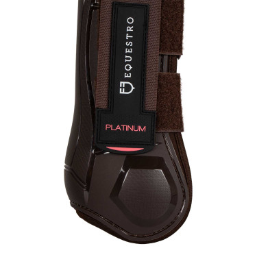 Anatomische Gamaschen mit doppeltem Klettverschluss Platinum Equestro Braun
