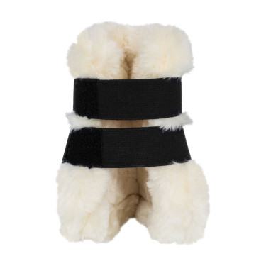 TPU-Fesselkopfschoner mit synthetischem Lammfell Ruby Equestro Braun