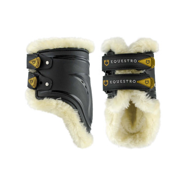 Fesselkopfgamaschen mit synthetischer Wolle Evolution Equestro Schwarz