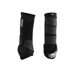 Hintere Gamaschen aus Newprene mit Respira-Gel von Acavallo Schwarz