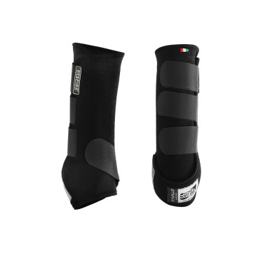 Hintere Gamaschen aus Newprene mit Respira-Gel von Acavallo Schwarz