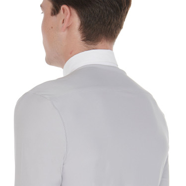 Langarm-Poloshirt aus technischem Fleecestoff Herren Warm+ Equestro Langarm-Poloshirt aus technischem Fleecestoff Herren Warm+ Equestro