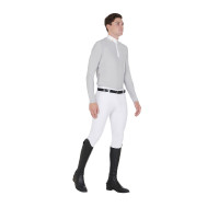 Langarm-Poloshirt aus technischem Fleecestoff Herren Warm+ Equestro Weiß Weiß Langarm-Poloshirt aus technischem Fleecestoff Herren Warm+ Equestro Weiß Weiß