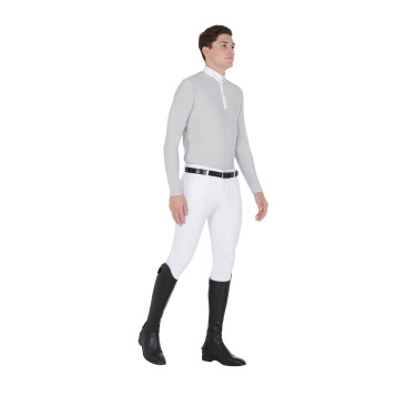 Langarm-Poloshirt aus technischem Fleecestoff Herren Warm+ Equestro Langarm-Poloshirt aus technischem Fleecestoff Herren Warm+ Equestro