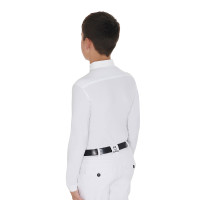 Langarm-Poloshirt für Jungen aus technischem Fleecegewebe Warm+ Equestro Weiß Weiß Langarm-Poloshirt für Jungen aus technischem Fleecegewebe Warm+ Equestro Weiß Weiß