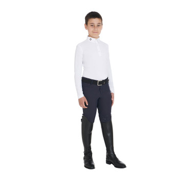 Wettkampf-Poloshirt Jungen tailliert langärmelig 3 Knöpfe Avetis Equestro Wettkampf-Poloshirt Jungen tailliert langärmelig 3 Knöpfe Avetis Equestro