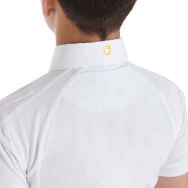 Wettkampf-Poloshirt Jungen tailliert kurzarm 4 Knöpfe Equestro Wettkampf-Poloshirt Jungen tailliert kurzarm 4 Knöpfe Equestro