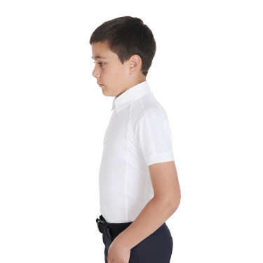 Wettkampf-Poloshirt Jungen tailliert kurzarm 4 Knöpfe Equestro Wettkampf-Poloshirt Jungen tailliert kurzarm 4 Knöpfe Equestro