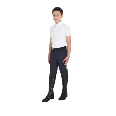 Wettkampf-Poloshirt Jungen tailliert kurzarm 4 Knöpfe Equestro Wettkampf-Poloshirt Jungen tailliert kurzarm 4 Knöpfe Equestro