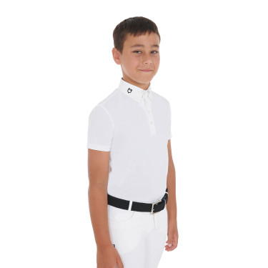 Wettkampf-Poloshirt Jungen tailliert kurzärmelig 4 Knöpfe Arsen Equestro Wettkampf-Poloshirt Jungen tailliert kurzärmelig 4 Knöpfe Arsen Equestro