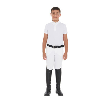 Wettkampf-Poloshirt Jungen tailliert kurzärmelig 4 Knöpfe Arsen Equestro Wettkampf-Poloshirt Jungen tailliert kurzärmelig 4 Knöpfe Arsen Equestro