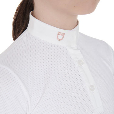 Wettkampf-Polo atmungsaktiv Mädchen tailliert kurzarm Clara Equestro Wettkampf-Polo atmungsaktiv Mädchen tailliert kurzarm Clara Equestro