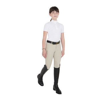 Wettkampf-Polo atmungsaktiv Mädchen tailliert kurzarm Clara Equestro Wettkampf-Polo atmungsaktiv Mädchen tailliert kurzarm Clara Equestro