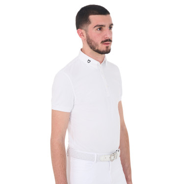 Wettkampf-Poloshirt für Herren mit kurzen Ärmeln aus atmungsaktivem Funktionsgewebe Hunt Equestro Wettkampf-Poloshirt für Herren mit kurzen Ärmeln aus atmungsaktivem Funktionsgewebe Hunt Equestro