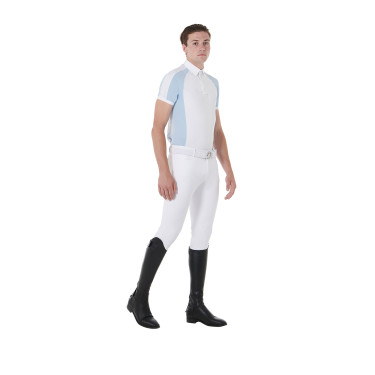 Wettkampfpolohemd eng geschnitten kurzarm Herren 4 Knöpfe Equestro Wettkampfpolohemd eng geschnitten kurzarm Herren 4 Knöpfe Equestro