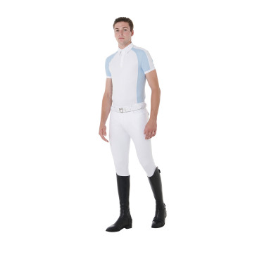 Wettkampfpolohemd eng geschnitten kurzarm Herren 4 Knöpfe Equestro Wettkampfpolohemd eng geschnitten kurzarm Herren 4 Knöpfe Equestro