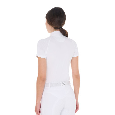 Wettkampf-Poloshirt aus Stretch mit Reißverschluss und Mesh für Damen Taline Equestro Wettkampf-Poloshirt aus Stretch mit Reißverschluss und Mesh für Damen Taline Equestro