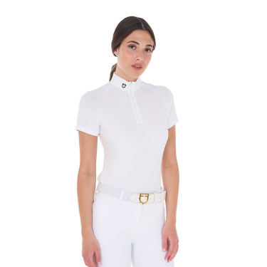 Wettkampf-Poloshirt aus Stretch mit Reißverschluss und Mesh für Damen Taline Equestro Wettkampf-Poloshirt aus Stretch mit Reißverschluss und Mesh für Damen Taline Equestro
