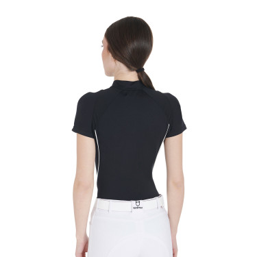 Technisches, eng anliegendes Trainingspolo mit Reißverschluss für Damen Equestro Technisches, eng anliegendes Trainingspolo mit Reißverschluss für Damen Equestro