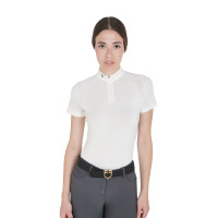 Technisches, eng anliegendes Trainingspolo mit Reißverschluss für Damen Equestro Schwarz Technisches, eng anliegendes Trainingspolo mit Reißverschluss für Damen Equestro Schwarz