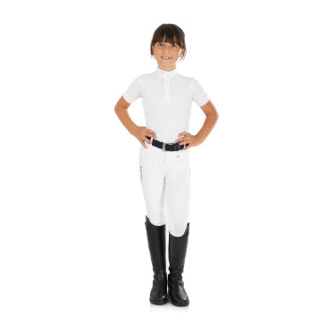 Kinderreithose Kasumi aus Stretchmaterial Equestro Weiß Wei&amp;amp;amp;amp;amp;szlig;