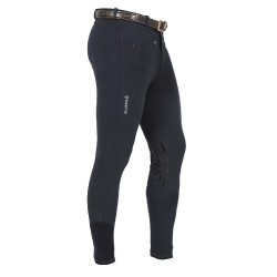 Herrenhose Zeus mit Kniebesatz aus Stretch-Baumwolle Equestro Marine Marineblau