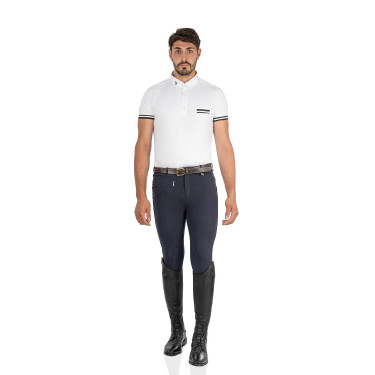 Herrenhose Urano aus Stretch-Baumwolle Equestro Marine Marineblau