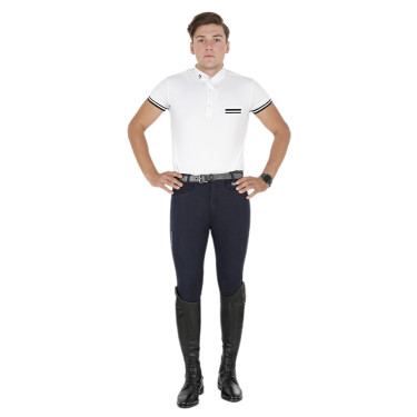 Herrenhose Crono aus Stretch-Baumwolle Equestro Herrenhose Crono aus Stretch-Baumwolle Equestro