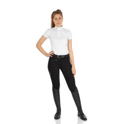 Damenhose Selene aus Stretch-Baumwolle Equestro Schwarz
