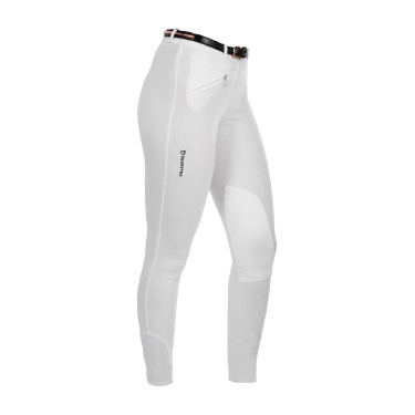 Damenhose Selene aus Stretch-Baumwolle Equestro Weiß Wei&amp;amp;amp;amp;amp;amp;szlig;