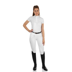Damenhose Selene aus Stretch-Baumwolle Equestro Weiß Wei&amp;amp;amp;amp;amp;amp;szlig;